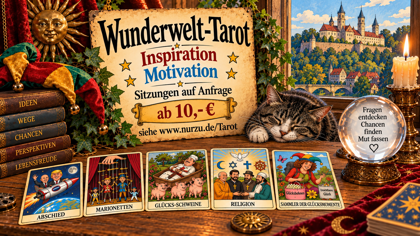 Wunderwelt-Tarot – Inspiration und Motivation mit Comburg-Blick